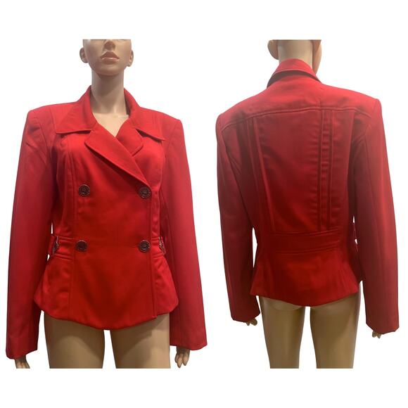 80s 90s Tailored Red Wool Blazer | MOD Jacket | S - Picture 1 of 9